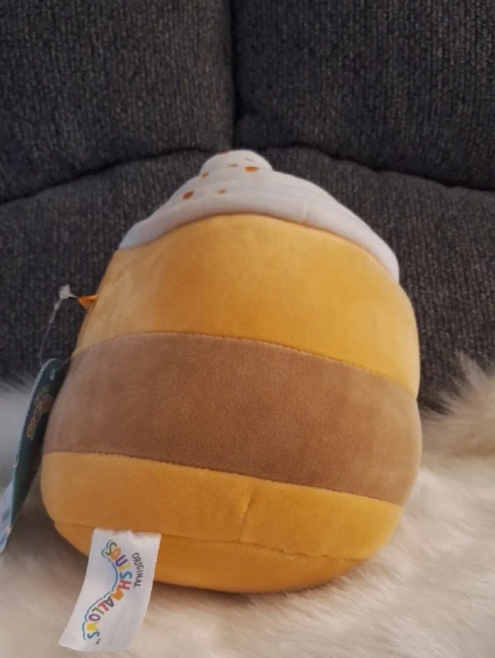 Squishmallows Yellow Brown Apple Pommie Plush NWT 8 Inches
